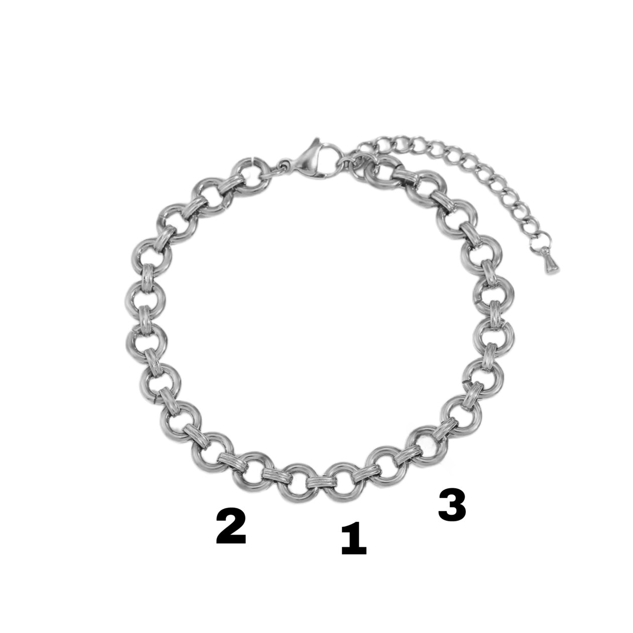 MULTI CHARMARMBAND SILVER BASE.