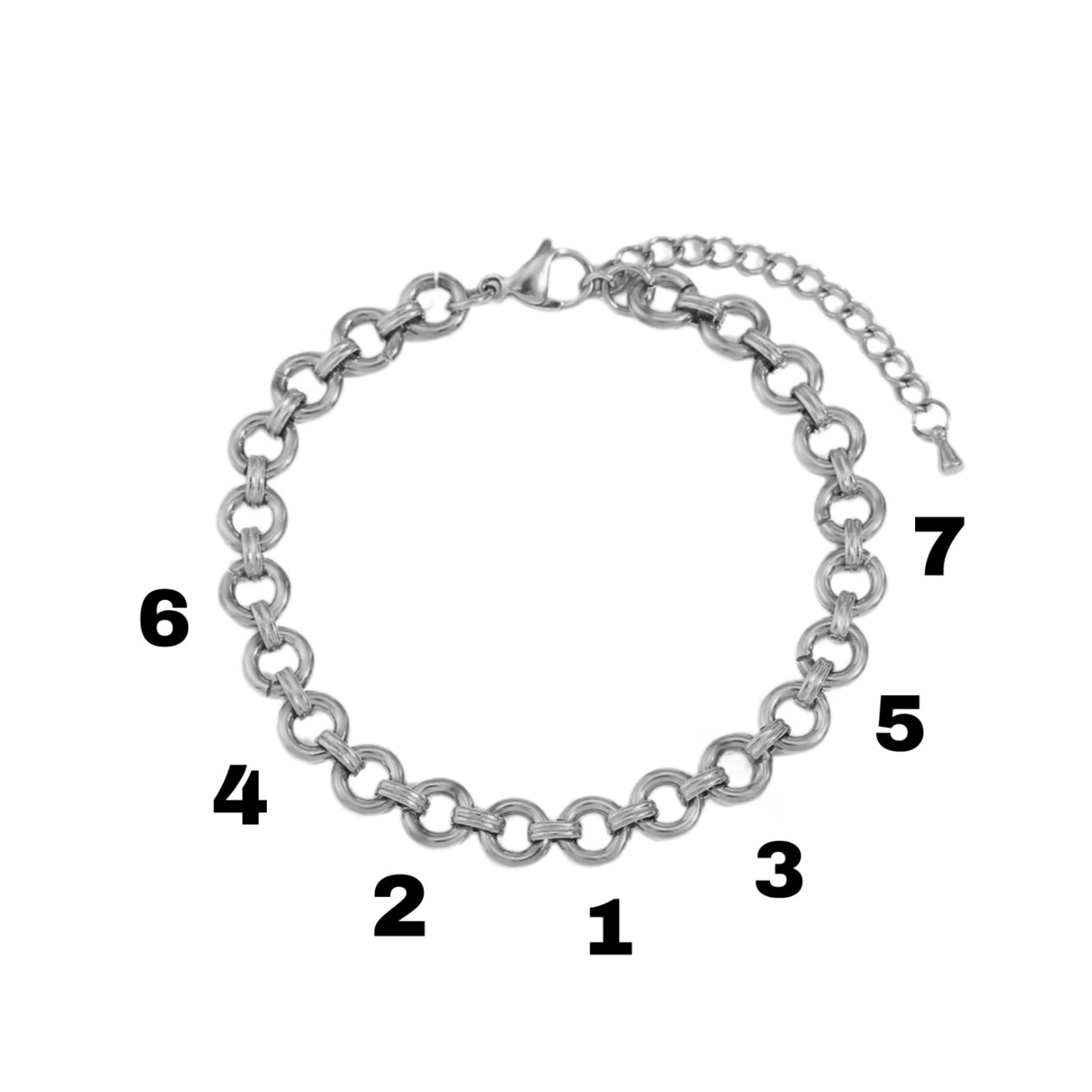 MULTI CHARMARMBAND SILVER BASE.