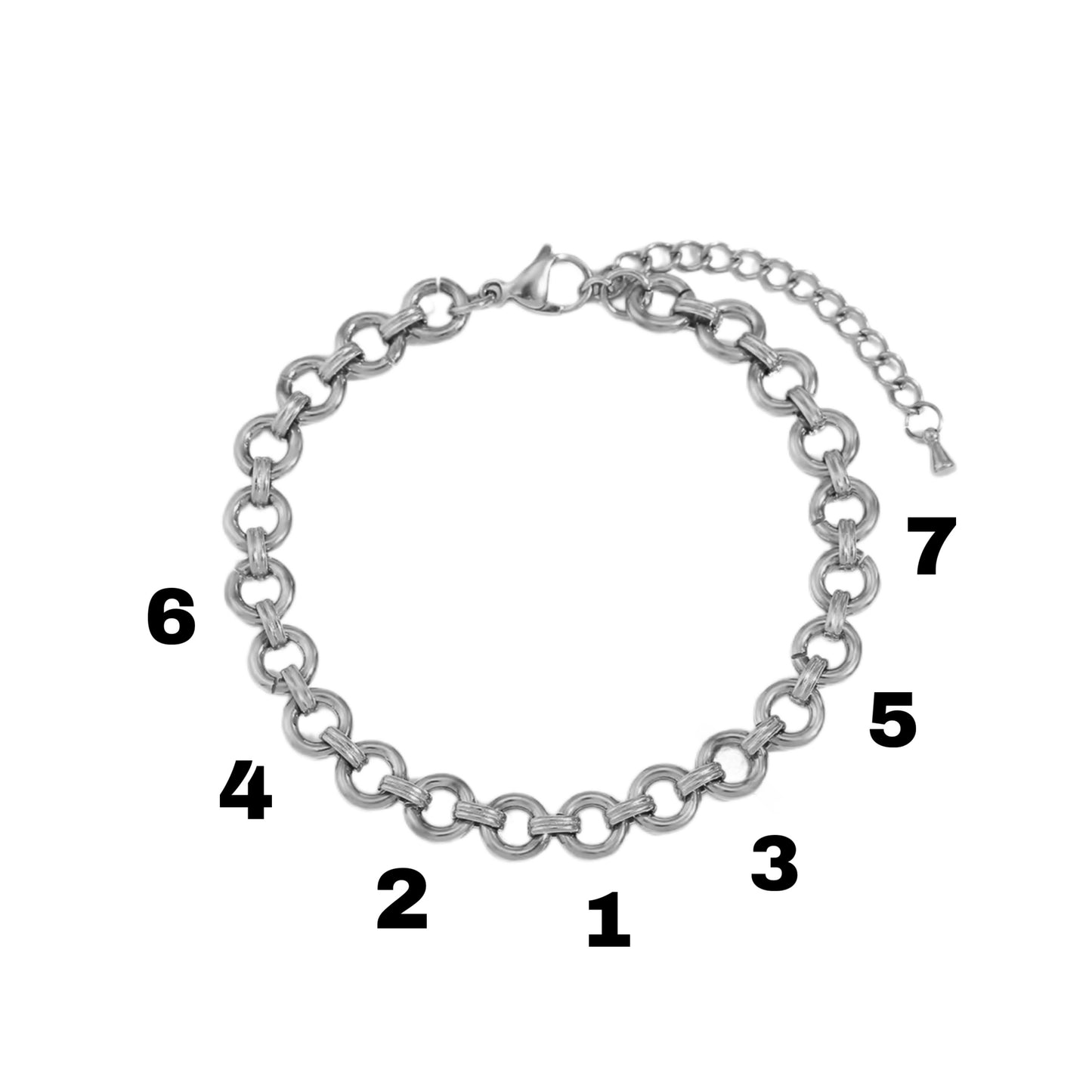 MULTI CHARMARMBAND SILVER BASE.