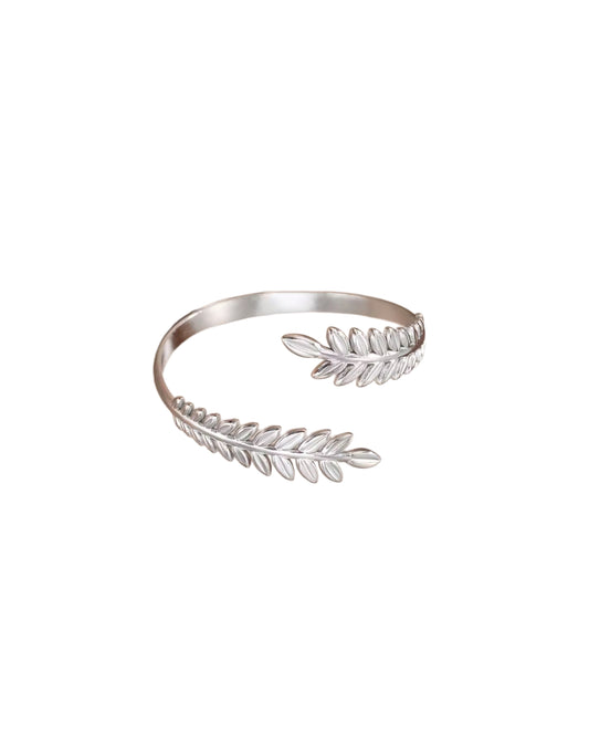 ARMREIF SILVER LEAVES.