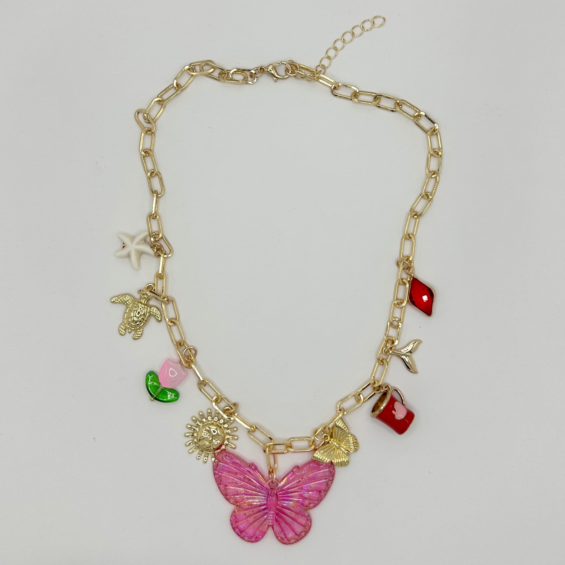 Charm-Kette „PINK BUTTERFLY“
