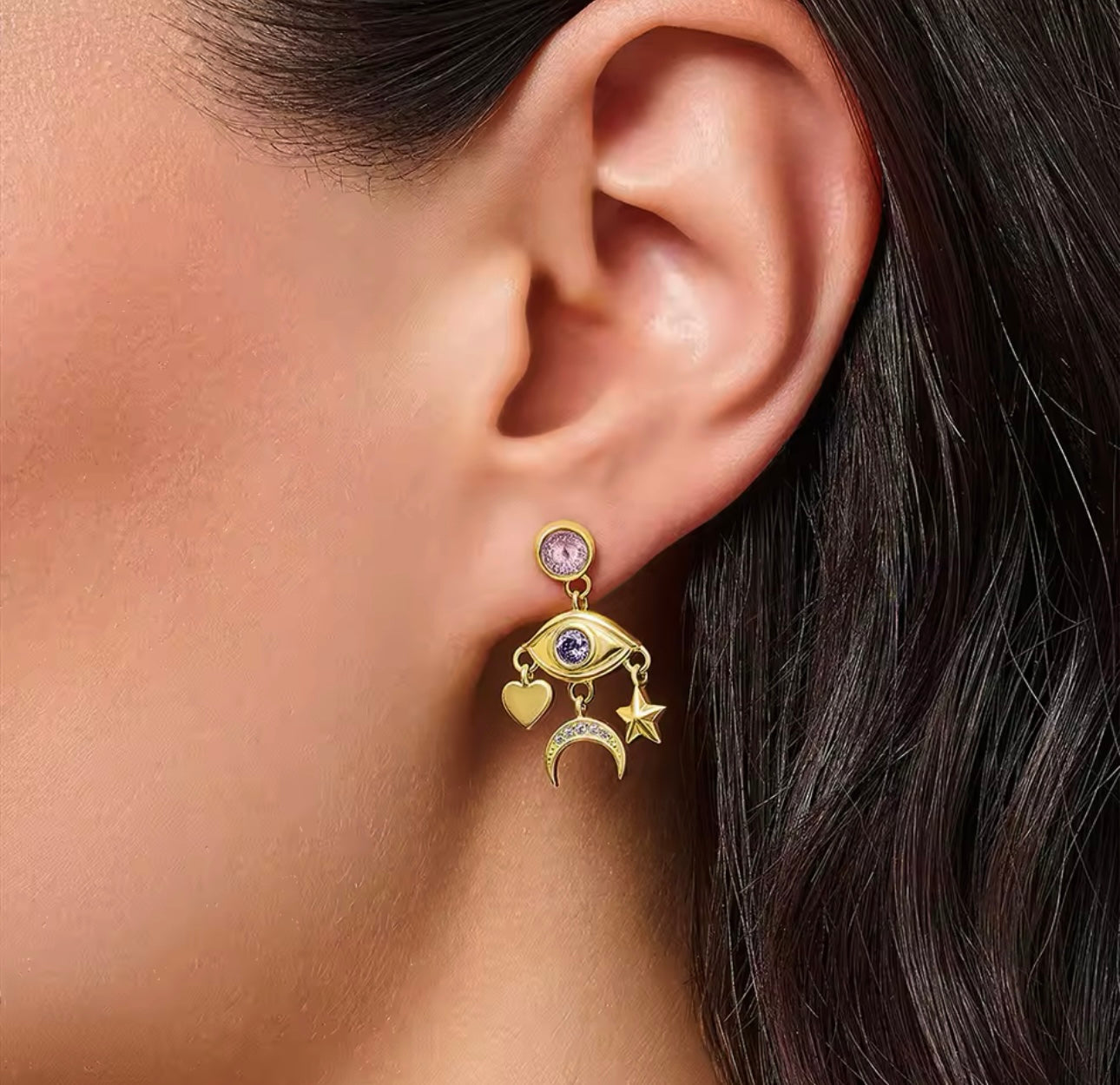 Ohrringe „PURPLE EYE“