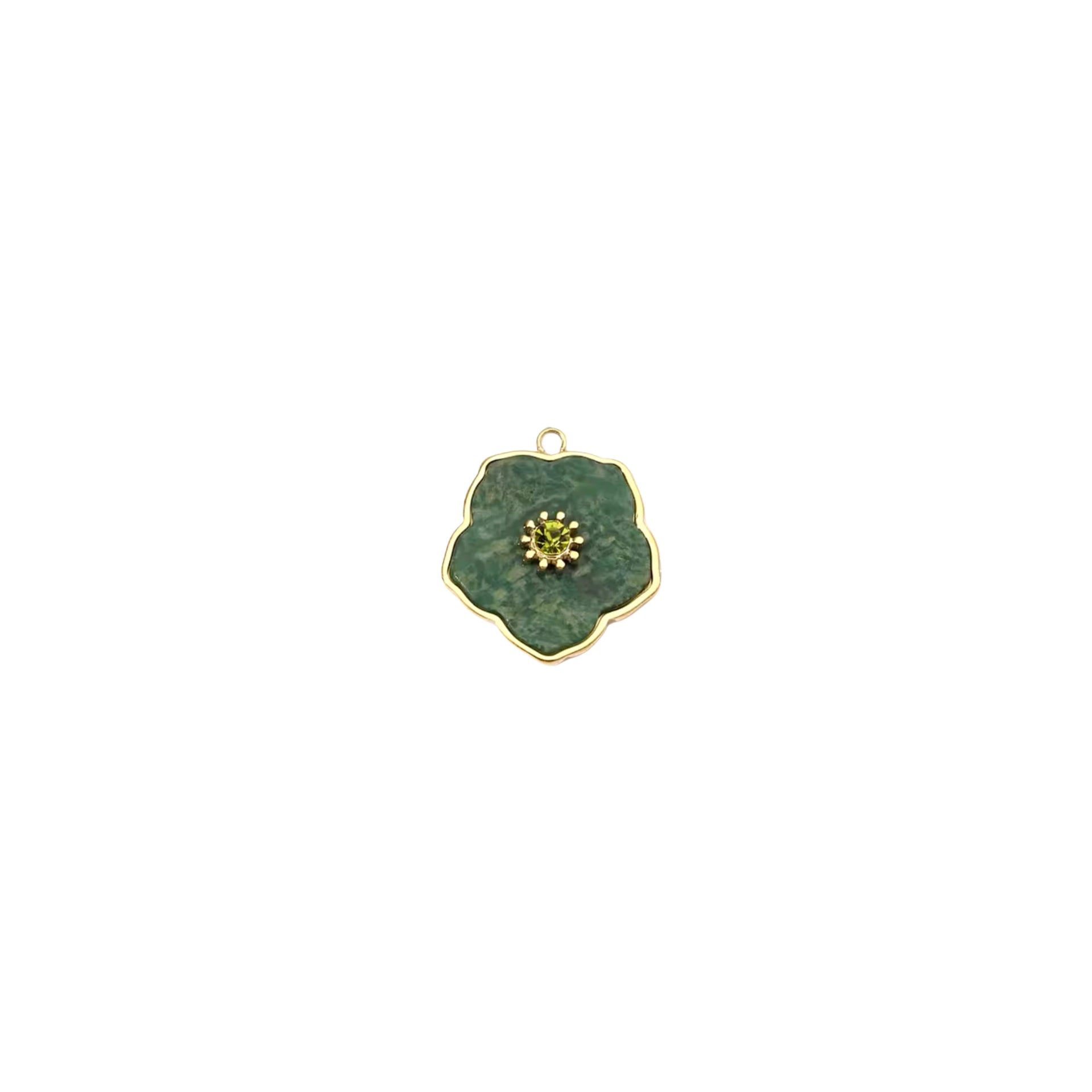JADE FLOWER CHARM.