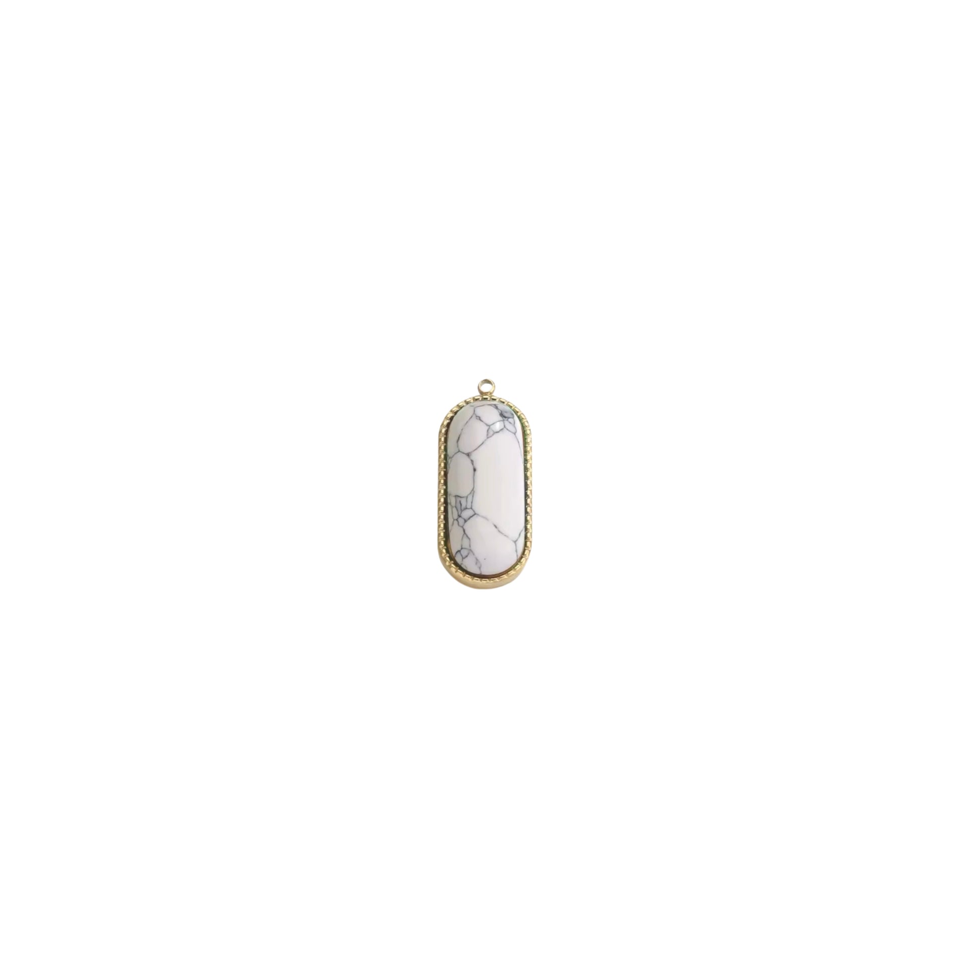 WHITE STONE CHARM.