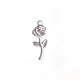 Silver Rose Charm