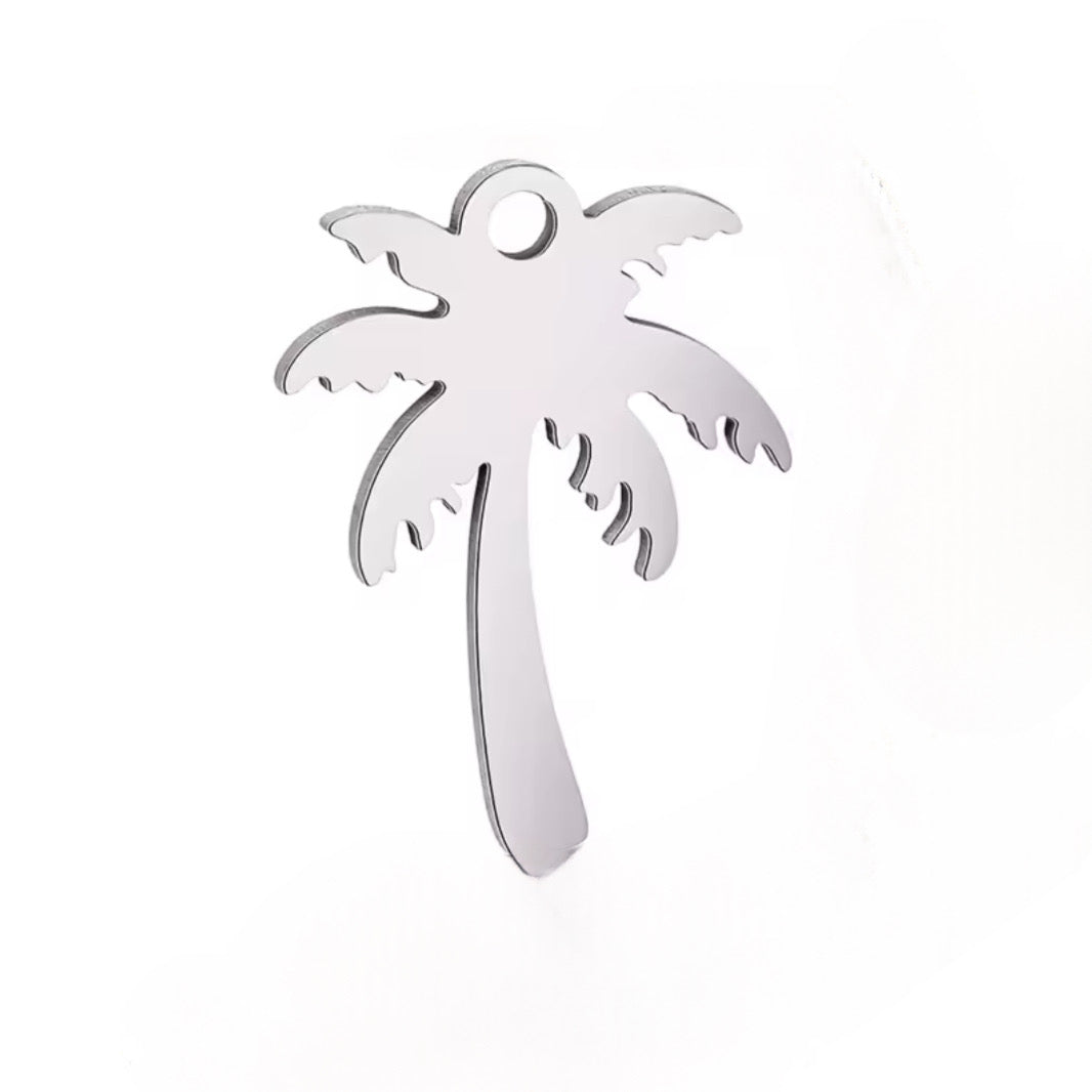 Silver Palmtree Charm