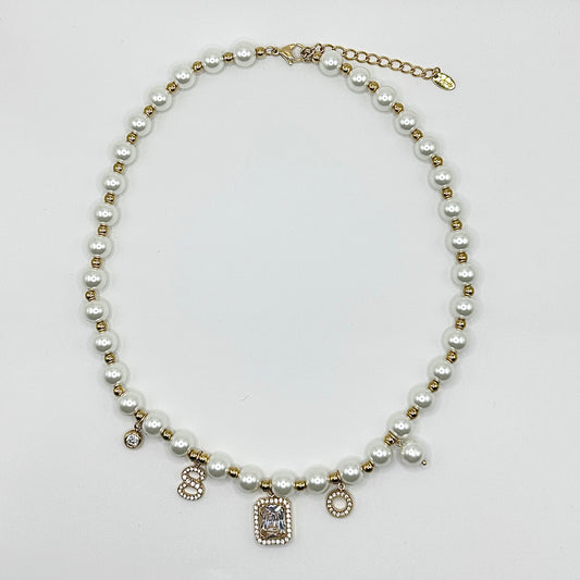 Charm-Kette „I LOVE PEARLS“