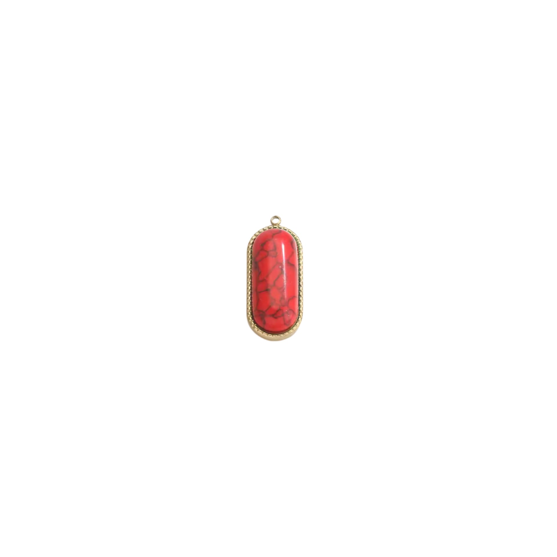 RED STONE CHARM.