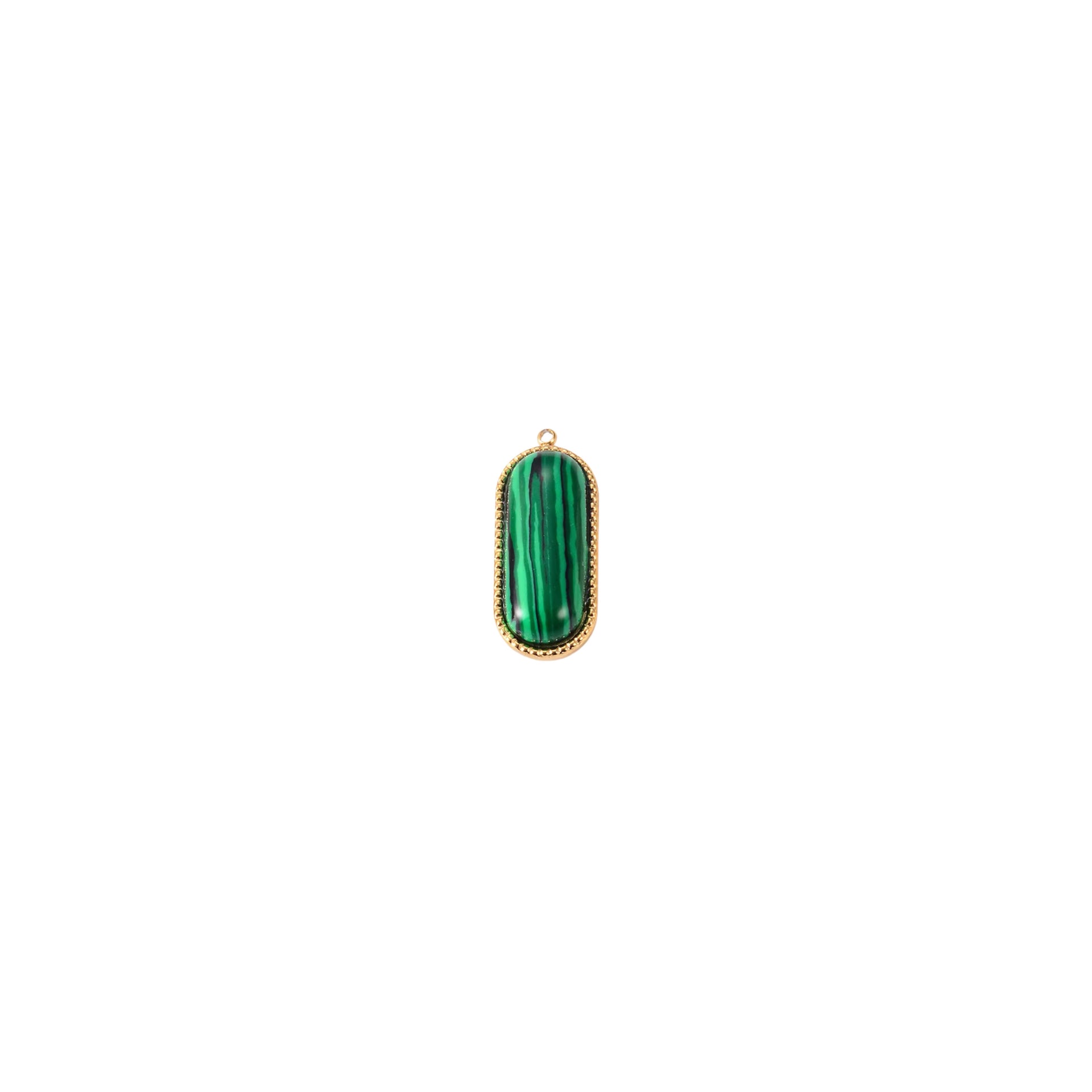 GREEN STONE CHARM.
