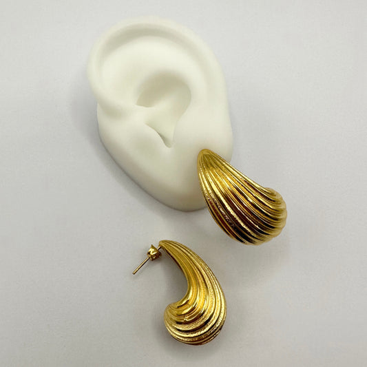 Ohrring „CHUNKY LINE GOLD“