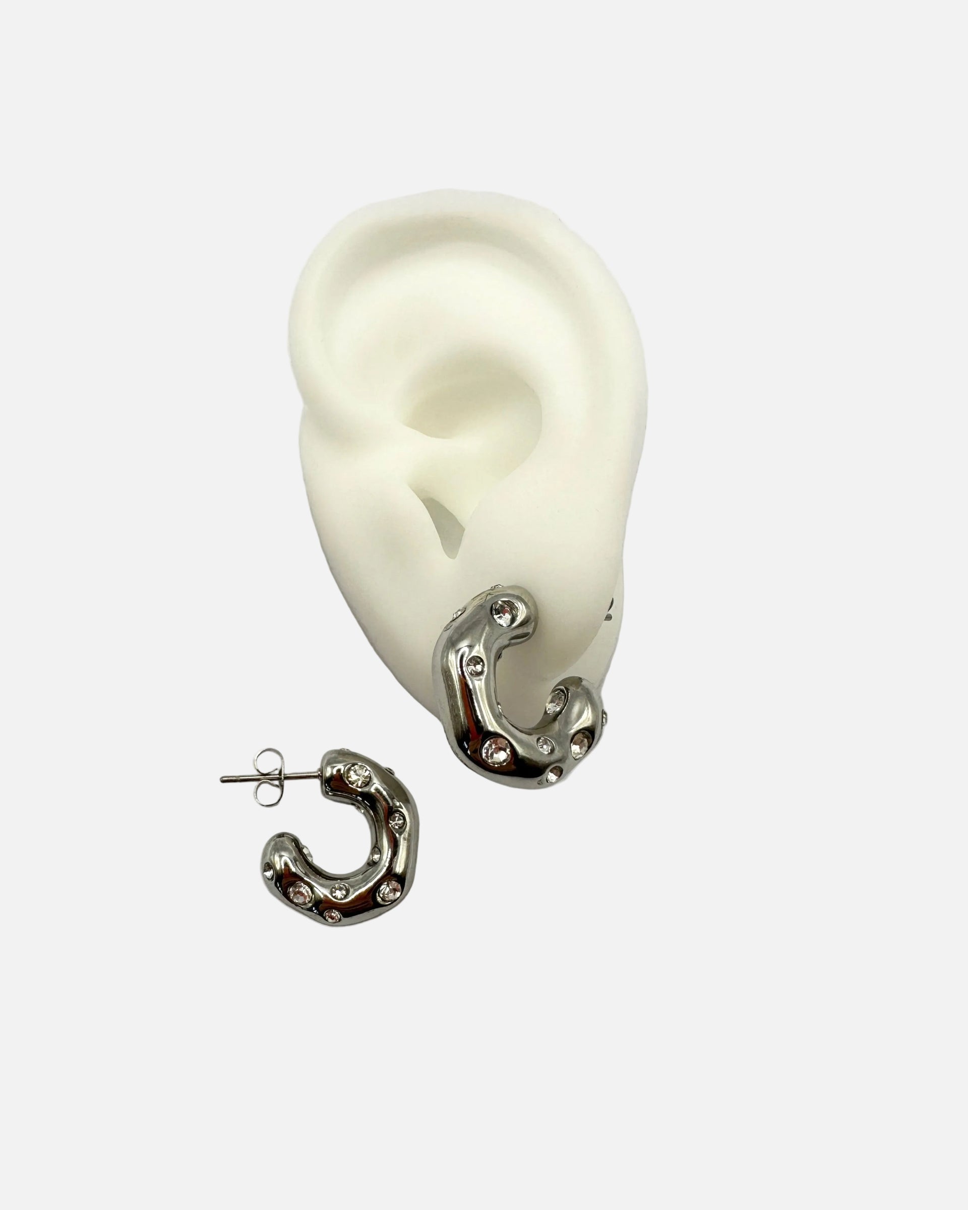 Earrings “SHINY HOOP SILVER”