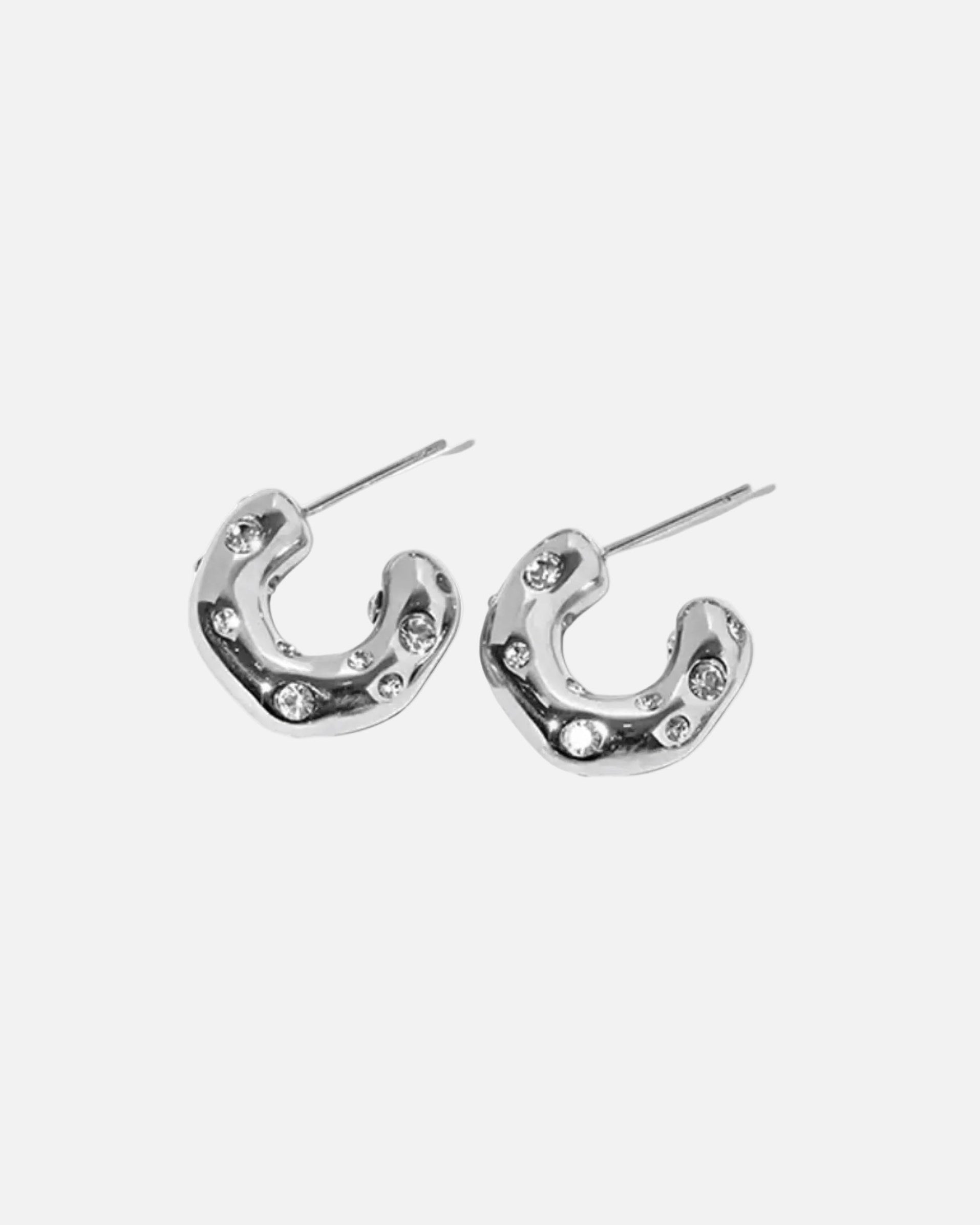 Earrings “SHINY HOOP SILVER”