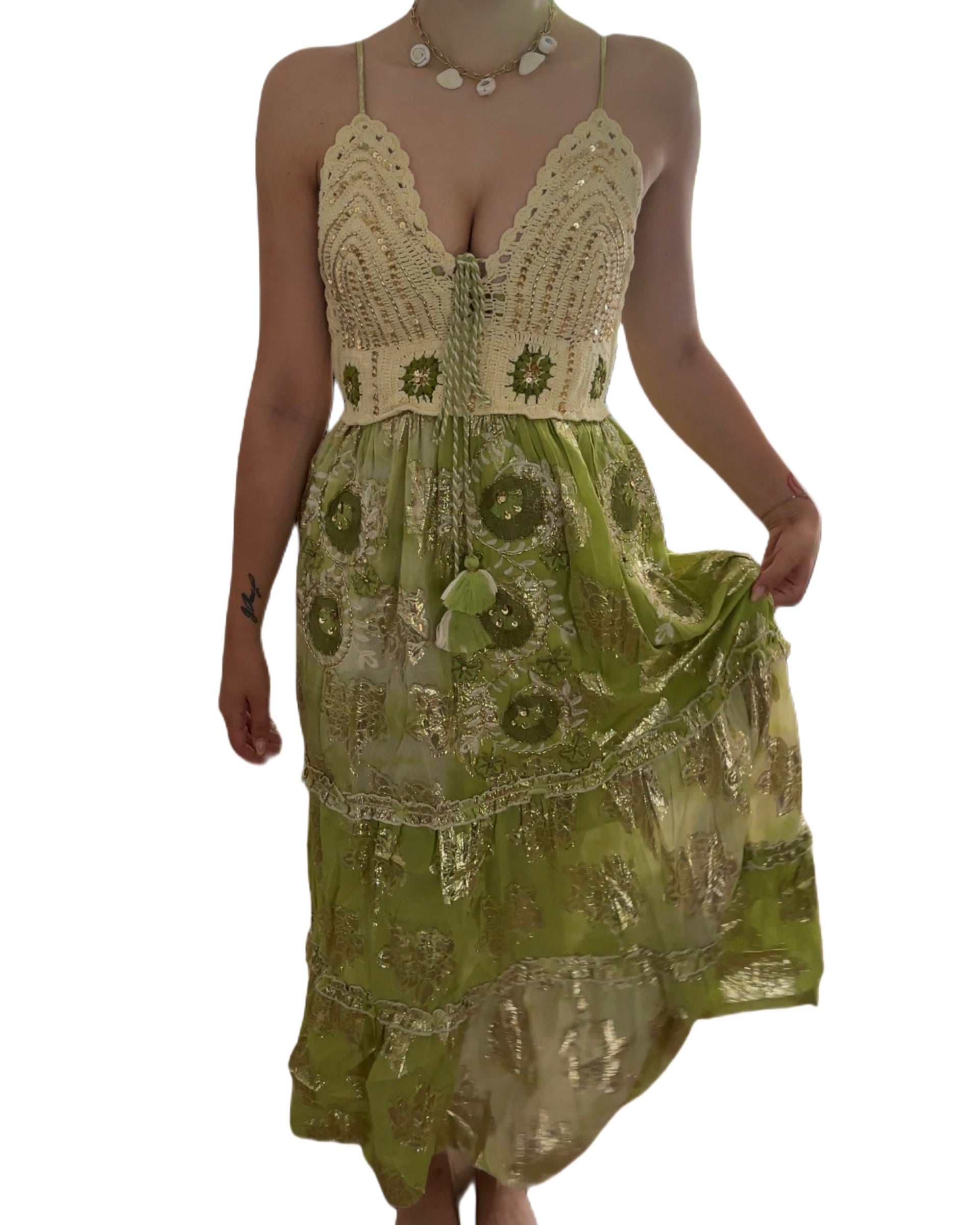 KLEID GREEN BLOOM.