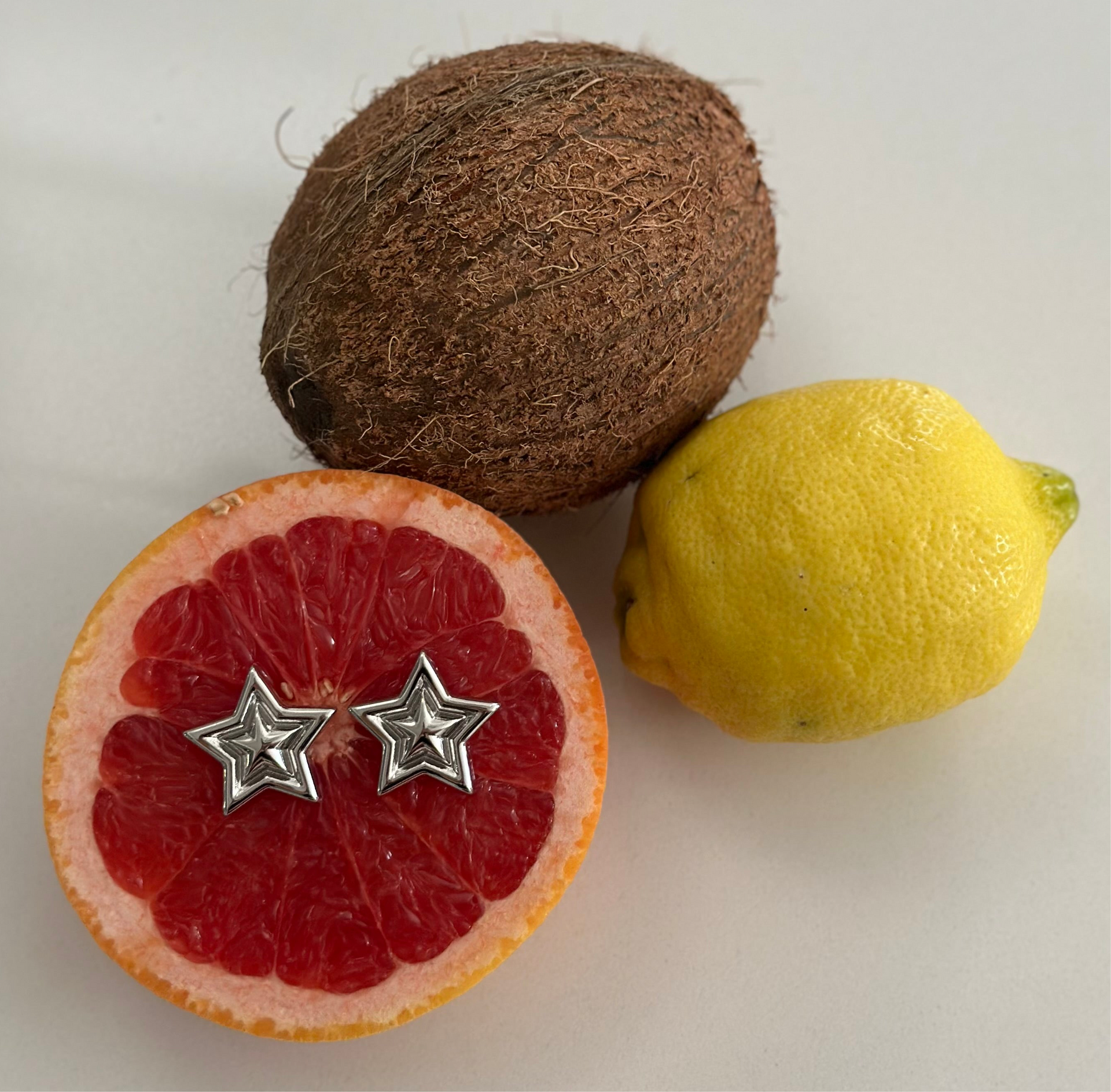 OHRRINGE SILVER STARS.