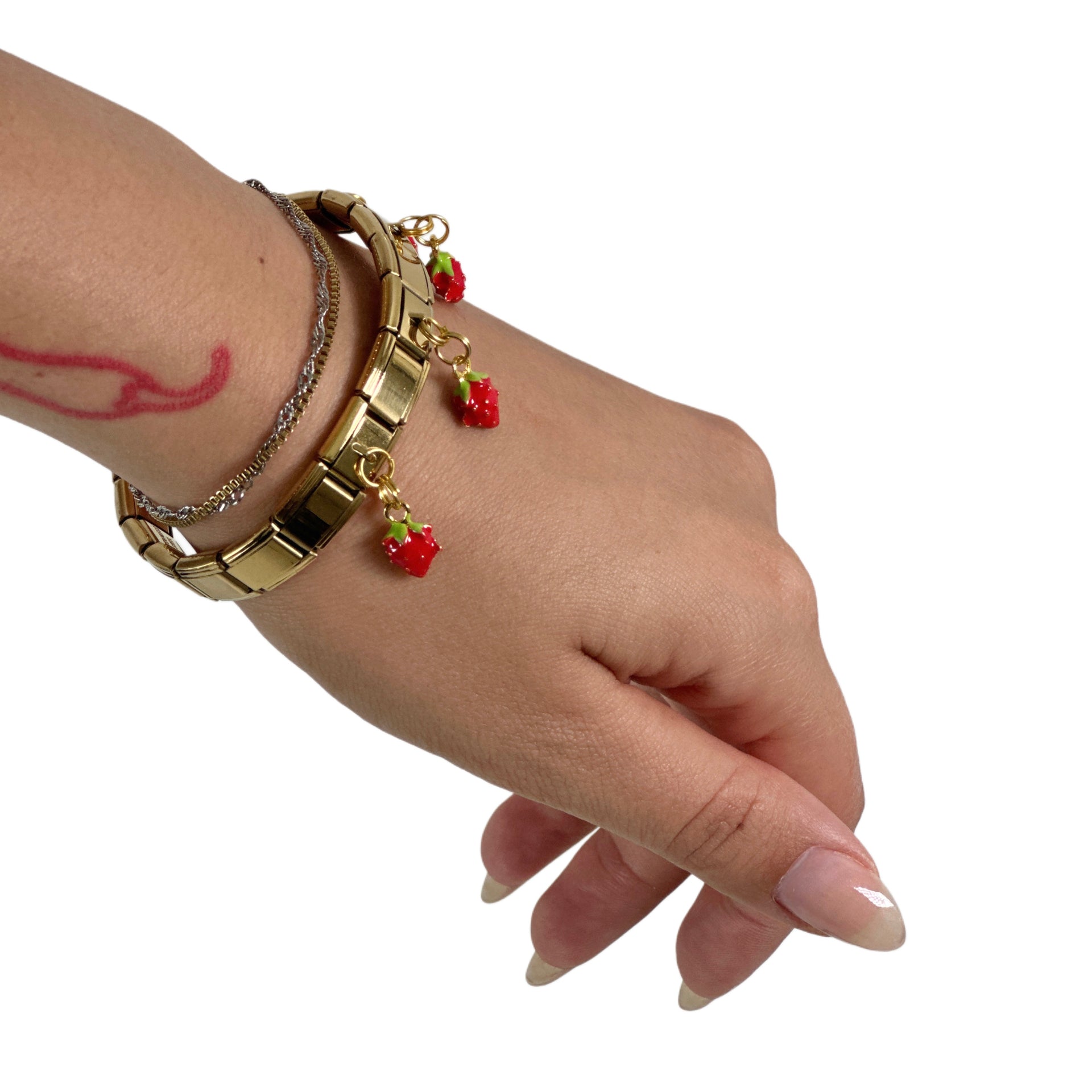 ARMBAND STRAWBERRY CHARMS.