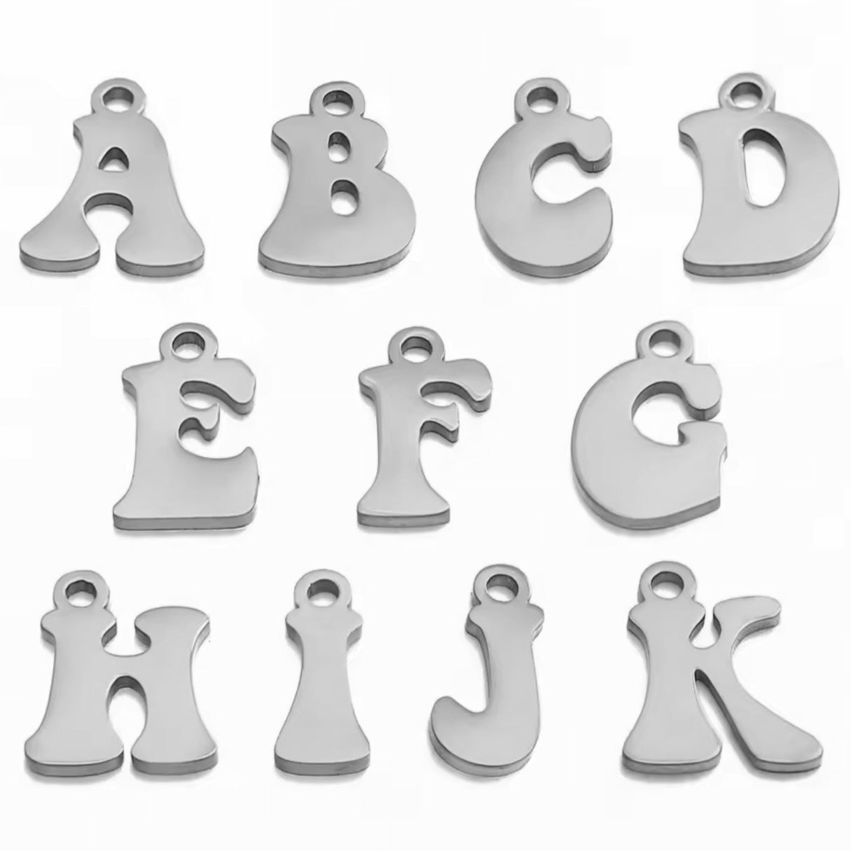 Silver Letter Charms