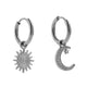 OHRRINGE SILVER SUN&MOON.