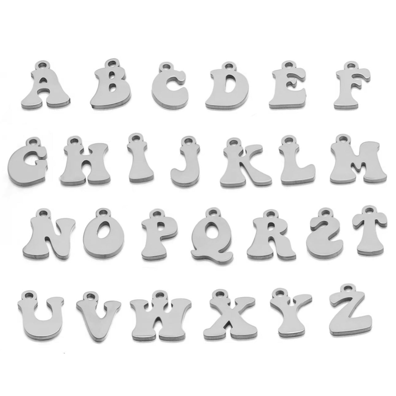 Silver Letter Charms