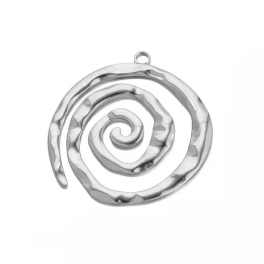 Silver Swirl Charm