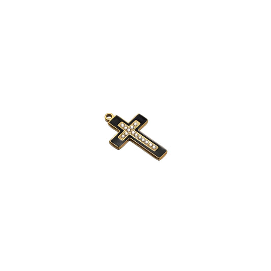 BLACK CROSS CHARM.