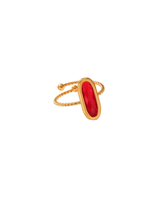 RING RED CRYSTAL.