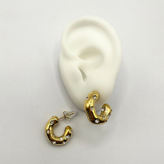 Ohrring „SHINY HOOP GOLD“