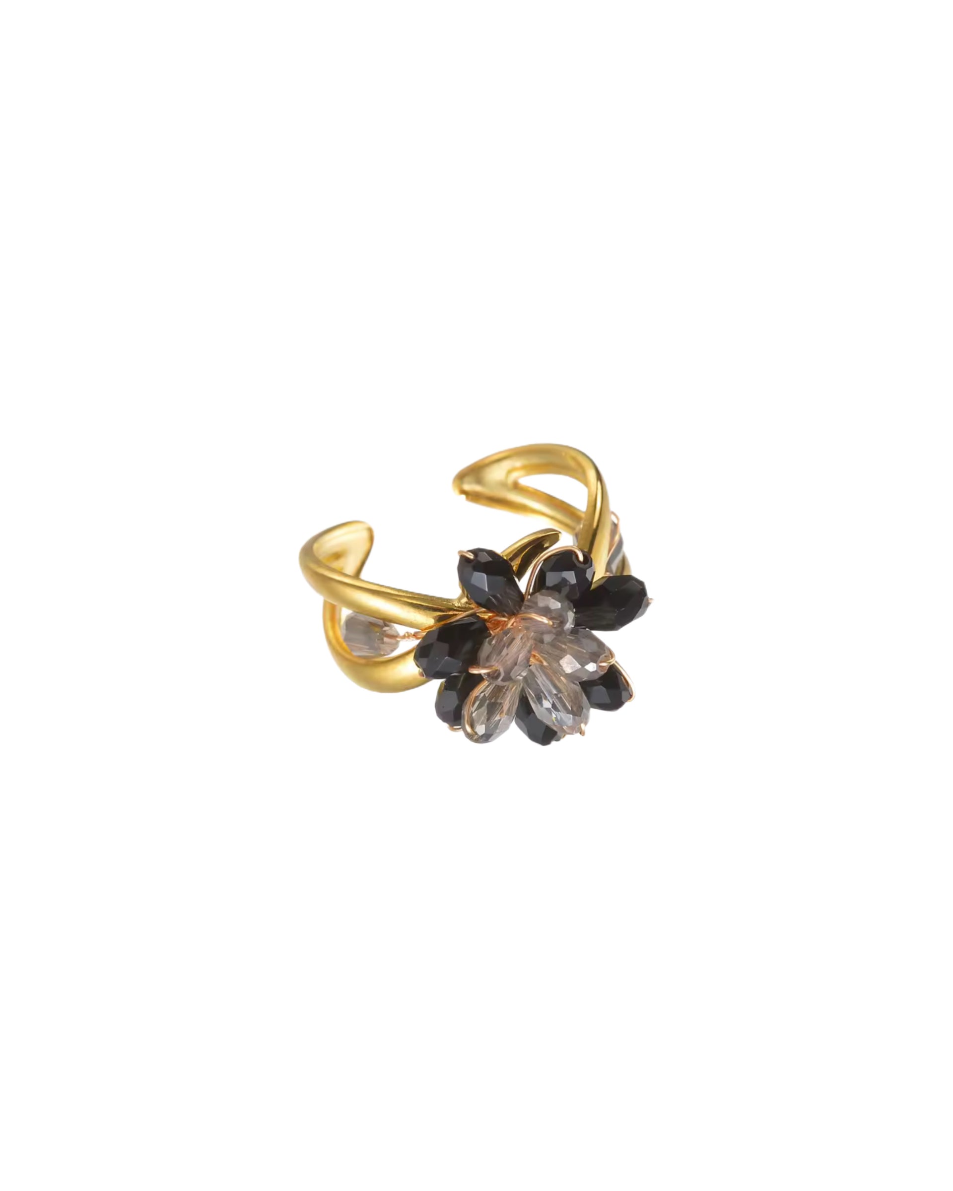 RING BLACK FLOWER.