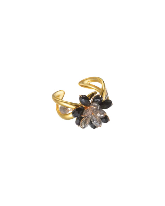 RING BLACK FLOWER.