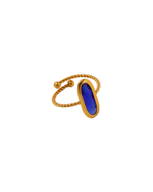 RING BLUE CRYSTAL.