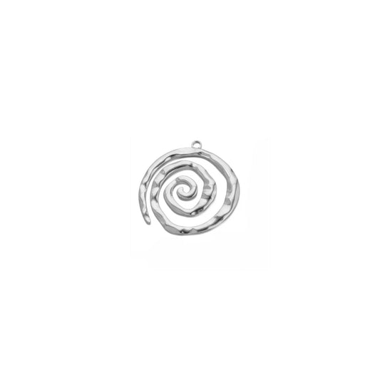 SILVER SWIRL CHARM.