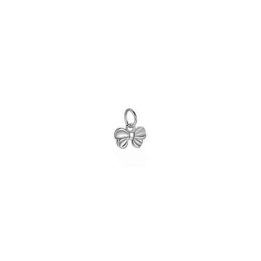 SMALL SILVER BOW CHARM.