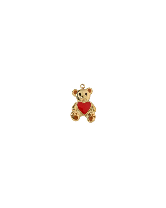 HEART TEDDY CHARM.