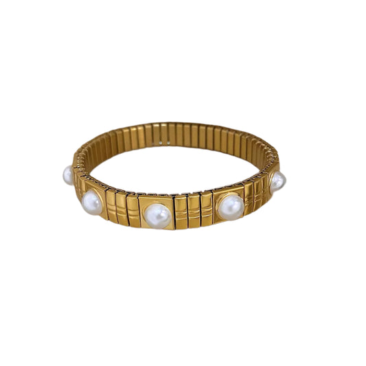 ARMREIF PEARLY GOLD.