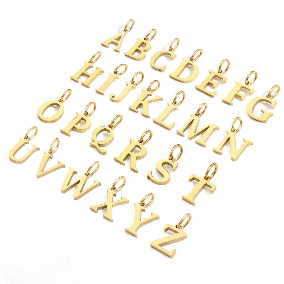 Golden Letter Charm