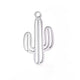 Silver Cactus Charm
