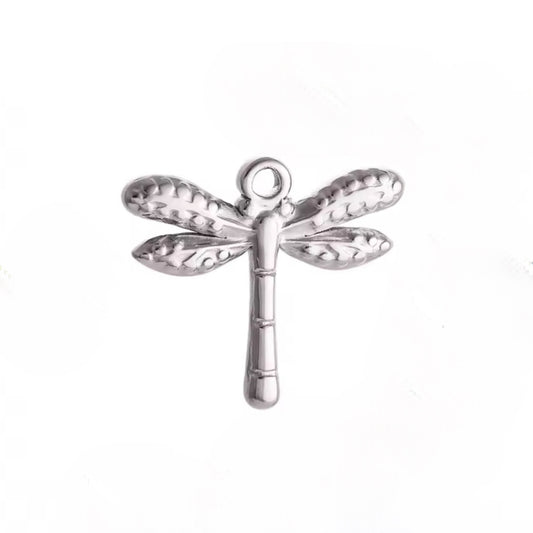 Silver Dragonfly Charm