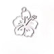 Silver Hibiscus Charm