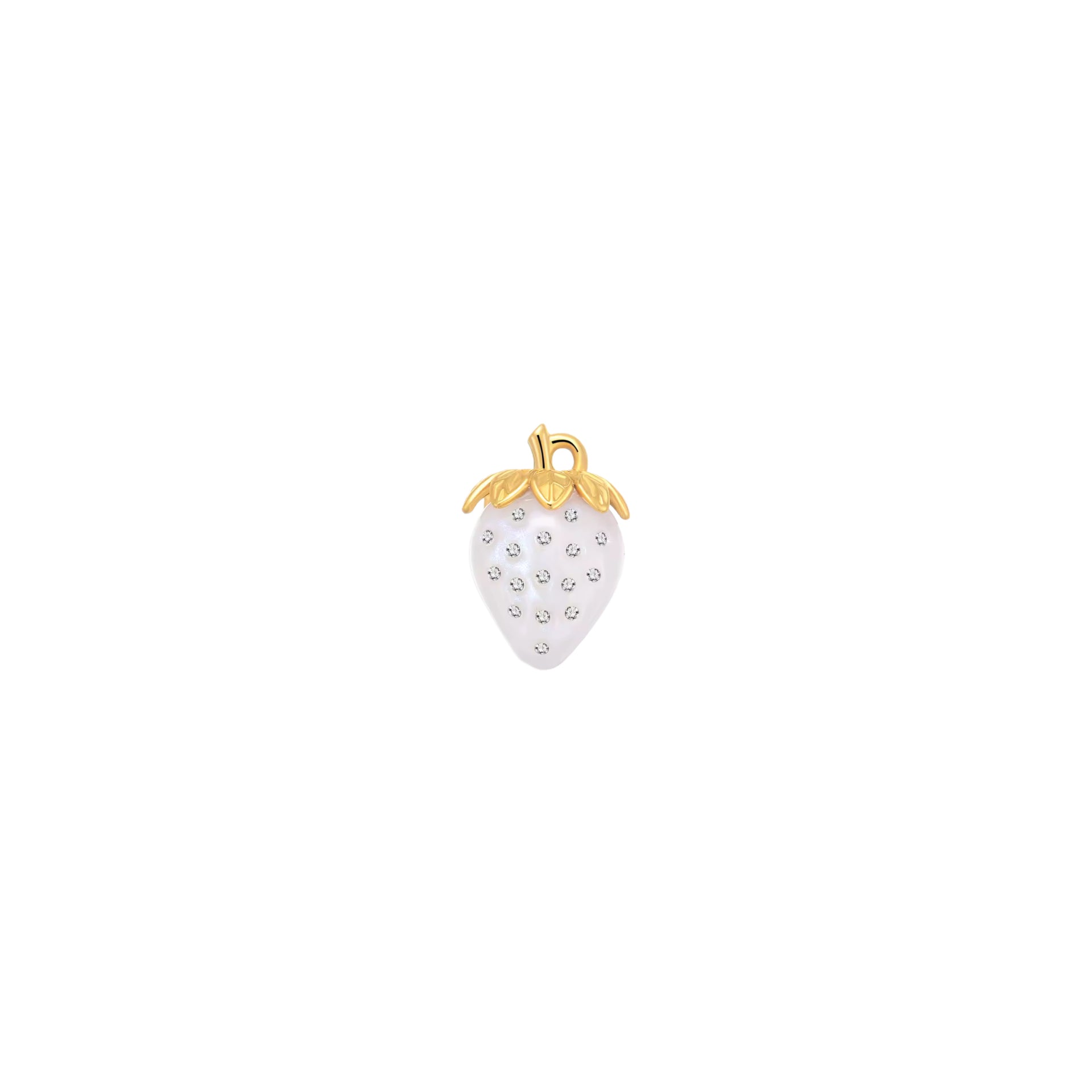 WHITE STRAWBERRY CHARM.