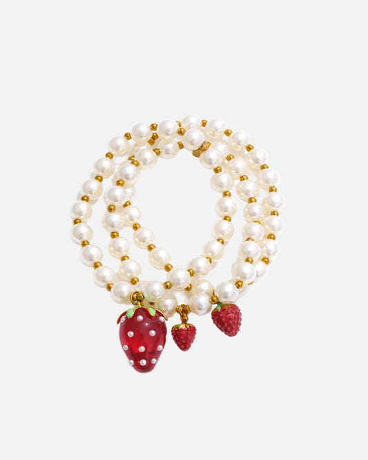 ARMBAND SET STRAWBERRY PEARLS.